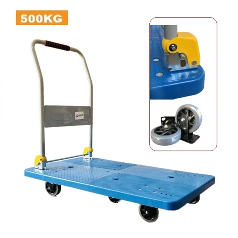 500KG Folding Platform Trolley With Five Wheels